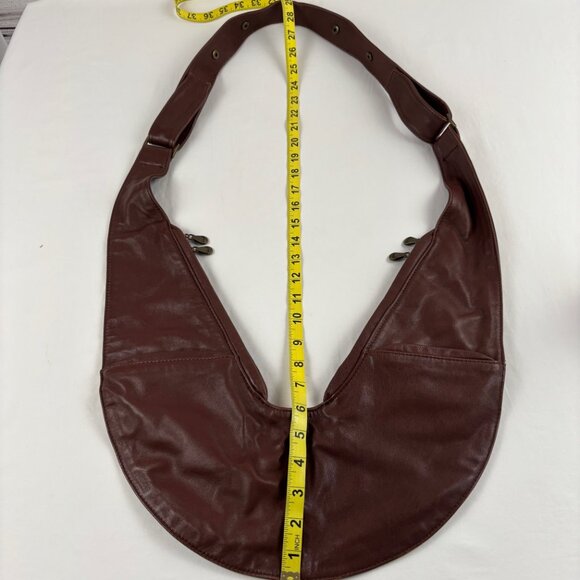 Sash Brown Leather Crossbody Bag - Picture 14 of 15